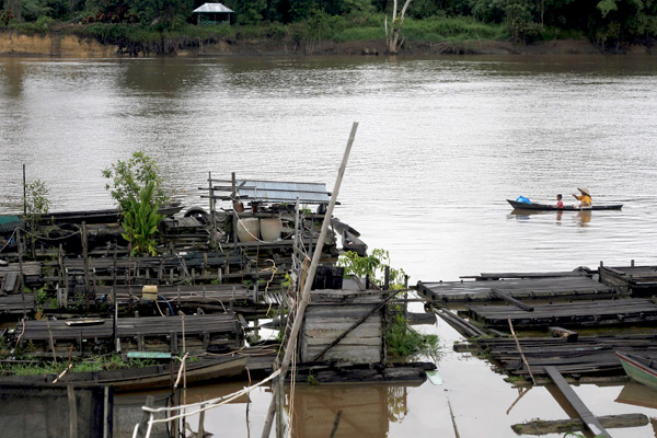 Bagi warga Desa Empangau, sampan adalah moda transportasi utama guna memenuhi kebutuhan hidup. Foto: Andi Fachrizal