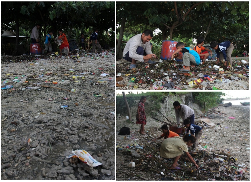 Kumpulkan sampah pantai