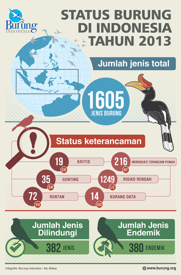 Burung Indonesia-Infografis-Status-keterancaman-Burung-2013-(AIP)