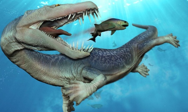 Nothosaurus merupakan hewan laut purba yang hidup selama periode Triassic lebih dari 200 juta tahun yang lalu. Sumber  :  listverse.wpengine.netdna-cdn.com 