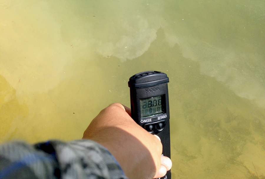 Kualitas air di kolam bekas tambang yang mengandung racun. Foto: jatam Kaltim