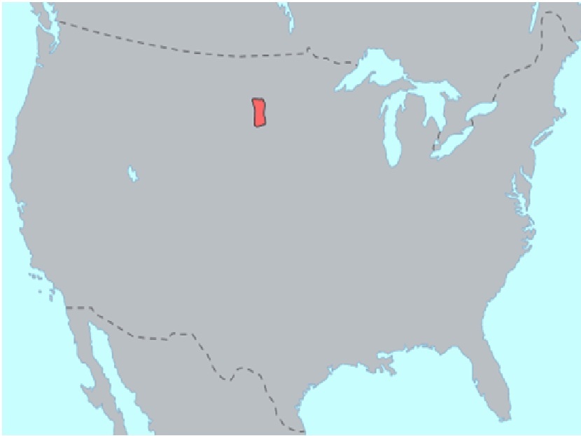 Tempat tinggal Suku Indian Arikara di North Dakota, AS. 