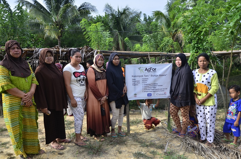 Anggota kelompok petani perempuan Bunga Mawar di Desa Onembute, Kabupaten Konawe, Sulawesi Tenggara,  dengan anggota sebanyak 35 orang kini bisa memperoleh penghasilan tambahan melalui usaha pembibitan tanaman. Foto : Wahyu Chandra
