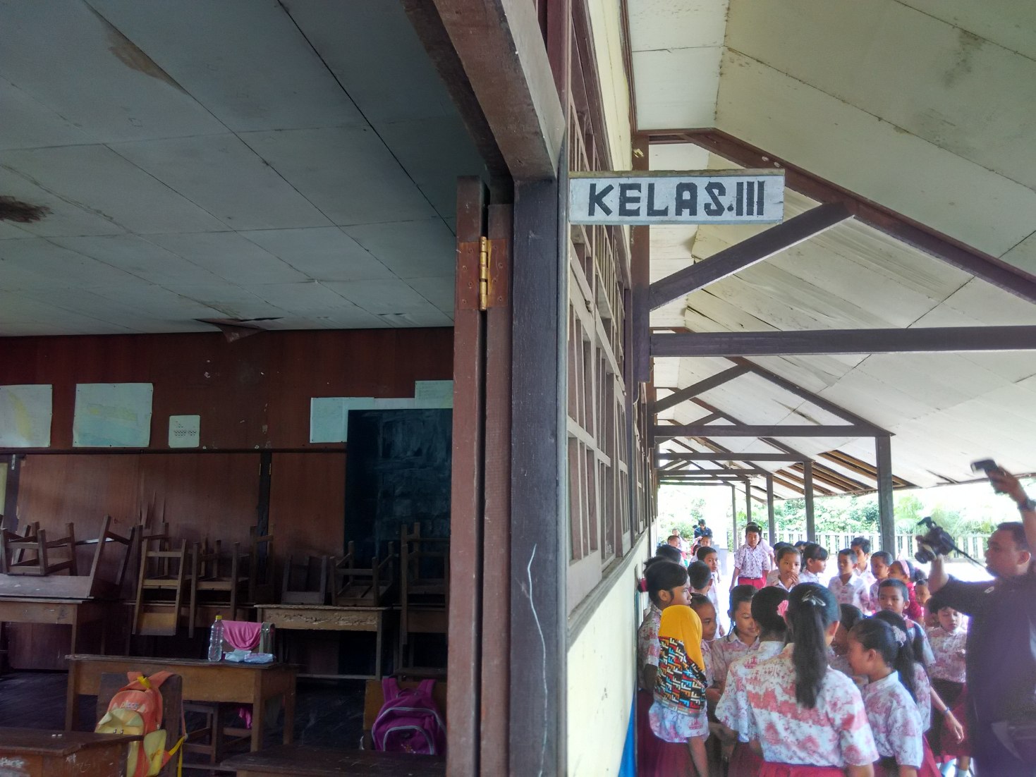 Suasana SDN Mekartani Desa Mendawai, Katingan, Kalsel. SD ditepi Taman Nasional Sebangau ini merupakan sekolah peraih Adiwiyata Nasional yang mengajarkan kearifan alam sebagai salah satu mata pelajarannya. Foto : M Ambari