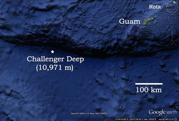 Gambaran Challanger Deep. Sumber: NOAA
