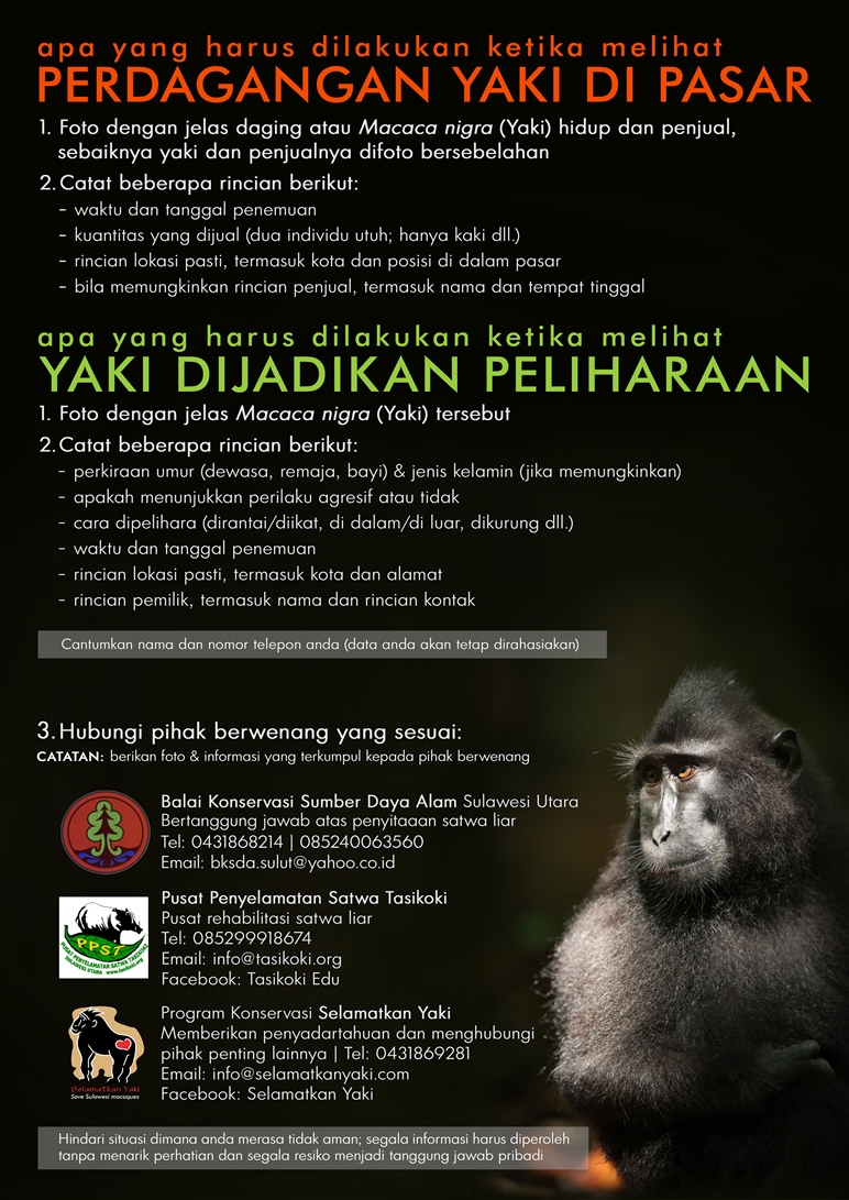 Poster protokol yaki. Sumber : Yayasan Selamatkan Yaki