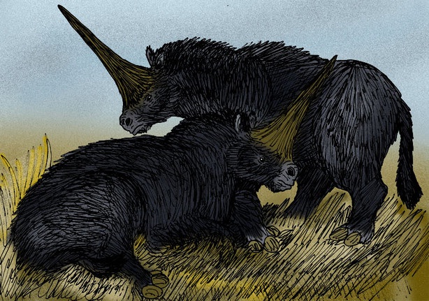 Gambar rekaan Unicorn Siberia atau Elasmotherium sibiricum. Sumber : ksl.com