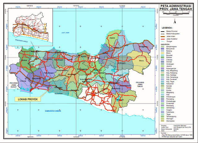 Peta lokasi proyek PT Semen Gombong