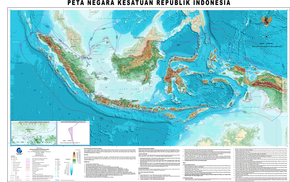 Peta Indonesia dalam skala 1:50.000. Sumber: BIG