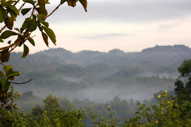 Gunung Sewu dan kabut di pagi hari. Foto: Nuswantoro