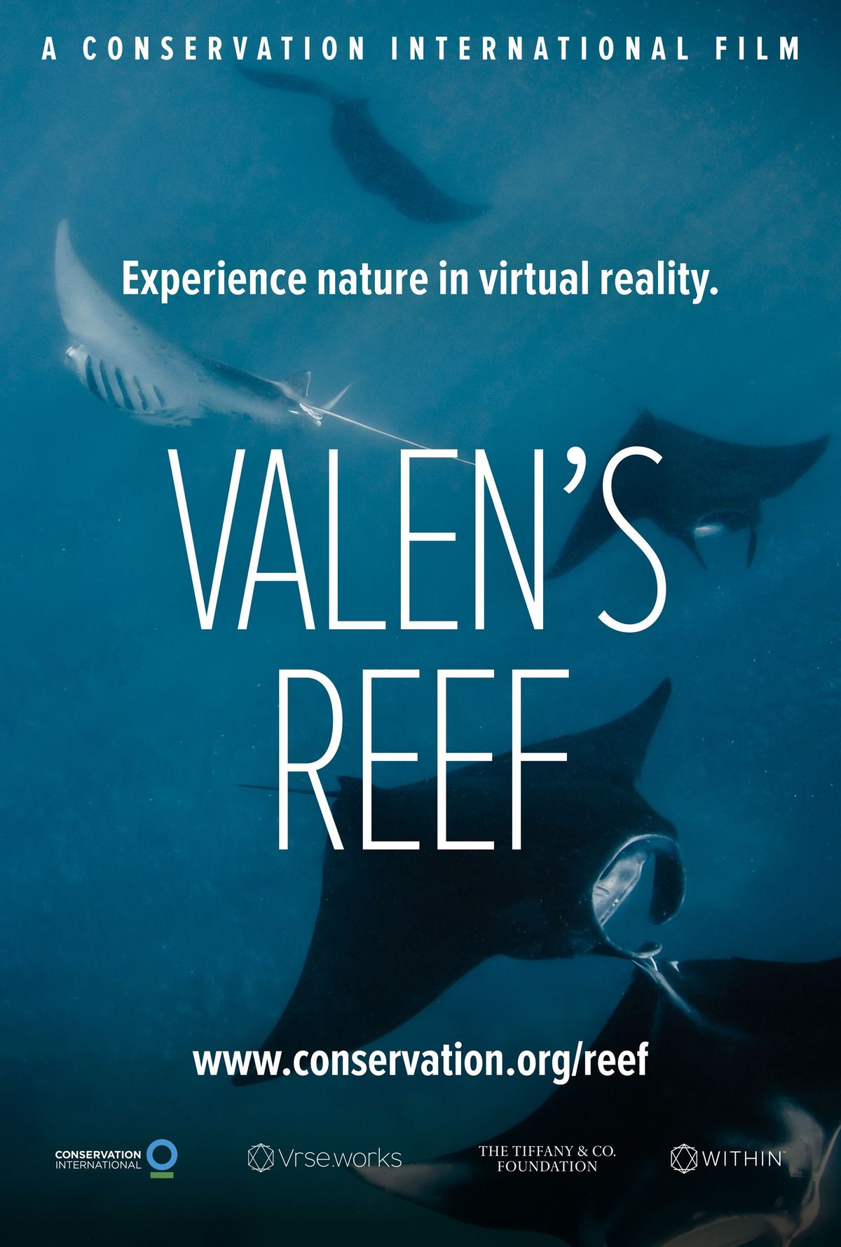Poster film Valen's Reef yang dibuat oleh Conservation Internasional, tentang konservasi terumbu karang di daerah kepala burung, Papua Barat. Sumber : Conservation International