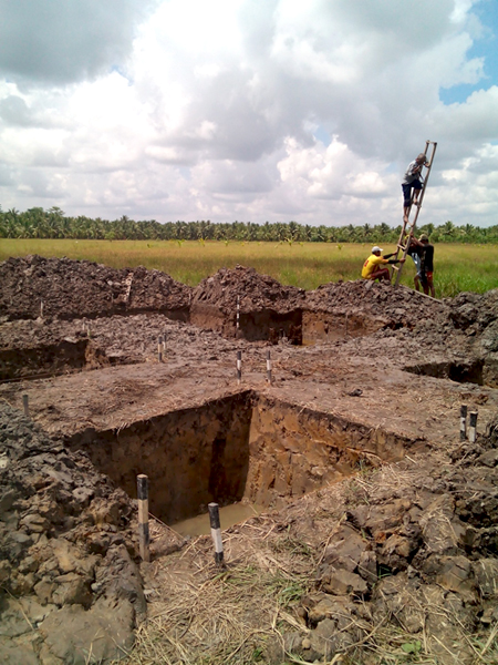 Penggalian situs pra-Sriwijaya di Lalan Muba. Foto: Balai Arkeologi Sumsel