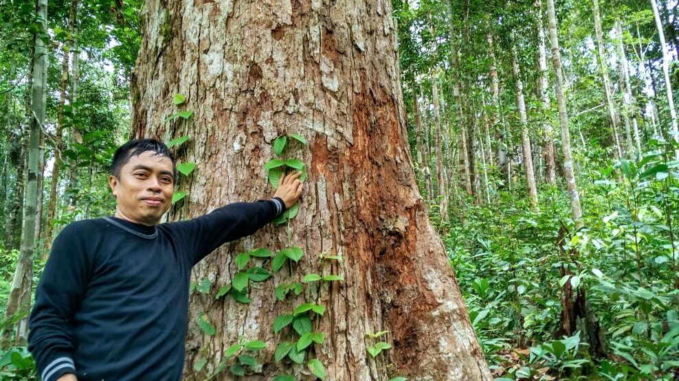 Rektor Universitas Muhammadiyah Palangkaraya, berada di Hutan Pendidikan. Mahasiswa asing dan Indonesia belajar di hutan ini. Foto: Indra Nugraha