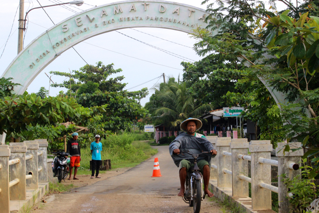 Memasuki Desa Wisata dan Konservasi Pangumbaan. Foto: Sapariah Saturi