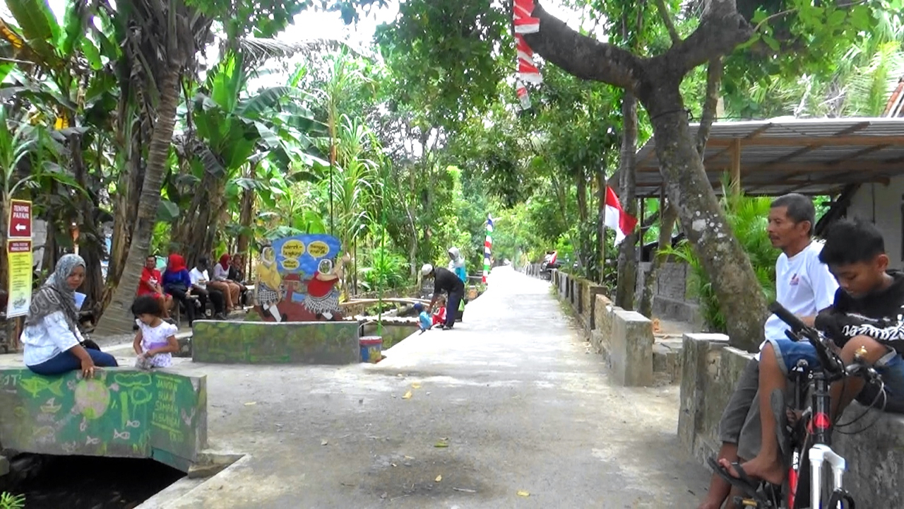 Suasana asri Dusun Singosaren, Desa Wukirsari, Imogiri, Bantul. Yogyakarta. Foto: Nuswantoro/ Mongabay Indonesia