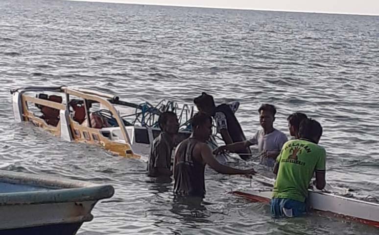 Didiuga bom ikan meledak dalam kapal hingga kapal rusak, dan satu nelayan tewas. Foto: Polsek Sapeken