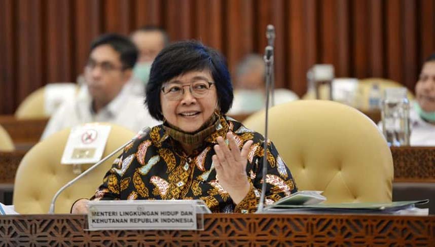 Siti Nurbaya, Menteri LHK, kla rapat kerja dengan Komisi IV DPR membahas anggaran. Dalam kesempatan ini juga sempat menyinggung food estate di Sumut. Foto: Humas KLHK