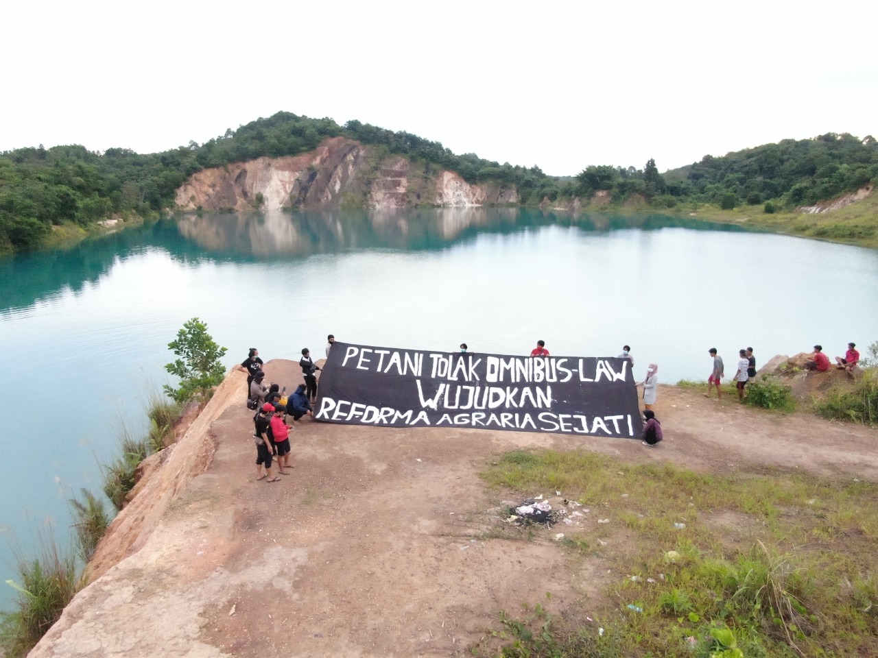 Aliansi Kaltim Melawan (AKM) dalam Peringatan Hari Tani 2020 di Kalimantan Timur, Foto: Aliansi Kaltim Melawan (AKM)