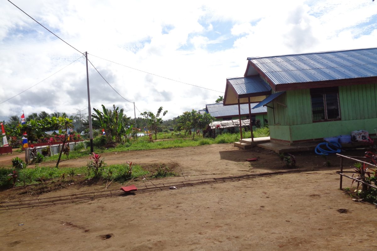 Situasi Kampung Sanegi, Distrik Animha, Merauke, saat warganya menanam ratusan sagu. Foto. Agapitus Batbual/Mongabay Indonesia 