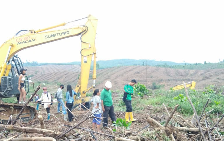 Lahan petani Sungai Landai Mandiri yang tergusur. Foto: KPA