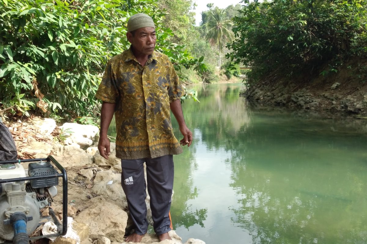 Sumber mata air yang ada di Lebbeng Barat. Mata air ini di banyak digunakan oleh masyarat setempat dan desa-desa lain yang kekeringan. Foto: Moh Tamimi/ Mongabay Indonesia