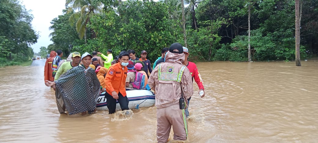 Banjir parah di Kalsel, melanda setidaknya 11 kabupaten dan kota pada Januari 2021. Foto: BNPB