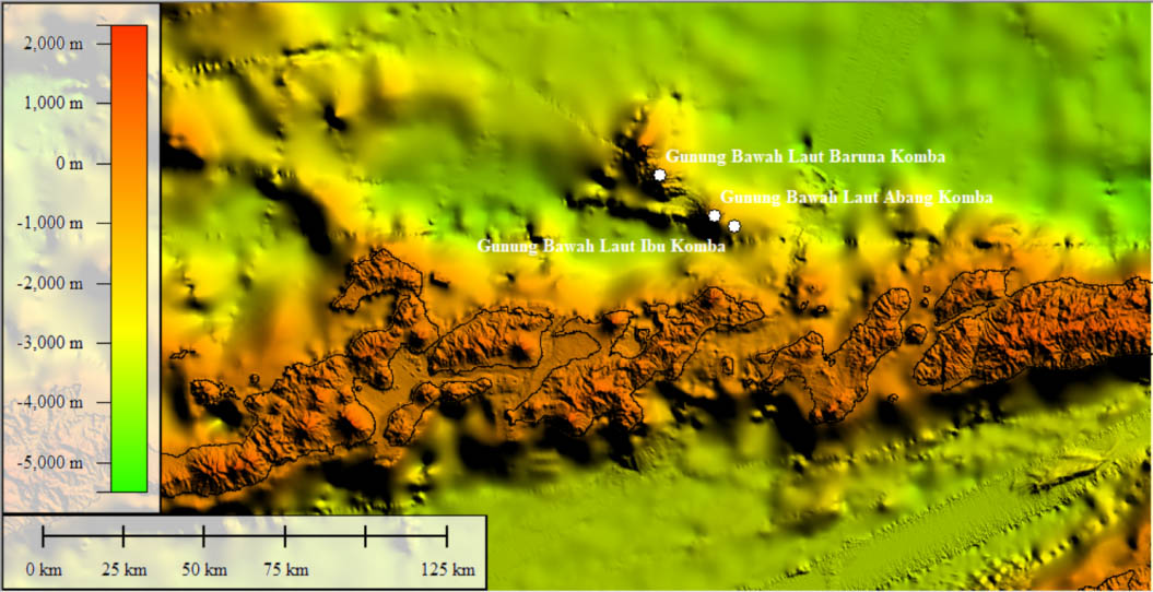 Gunung Bawah Laut Baruna Komba, Ibu Komba, dan Abang Komba di NTT | Badan Informasi Geospasial
