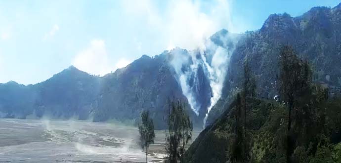 Kebakaran di Taman Nasional Bromo. Foto: Istimewa