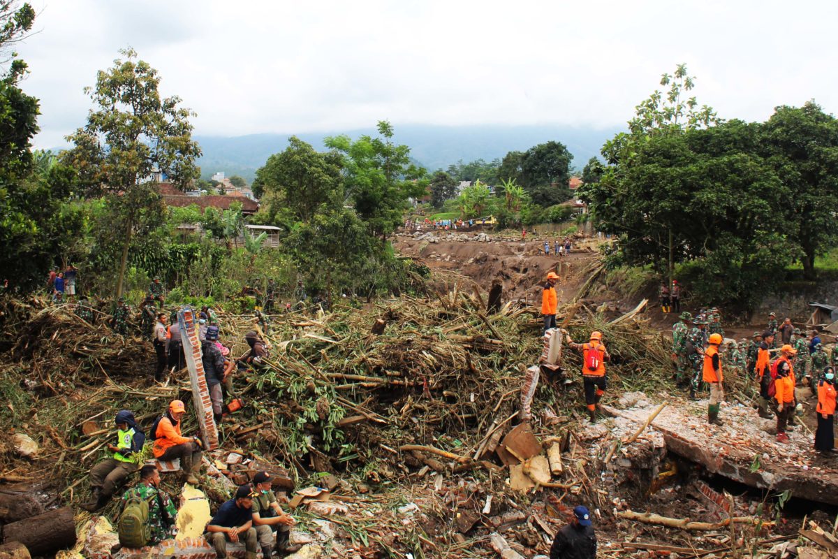 Rumah warga di Batu, rata dengan tanah kena terjang banjir bandang. Foto: Eko Widianto/ Mongabay Indonesia