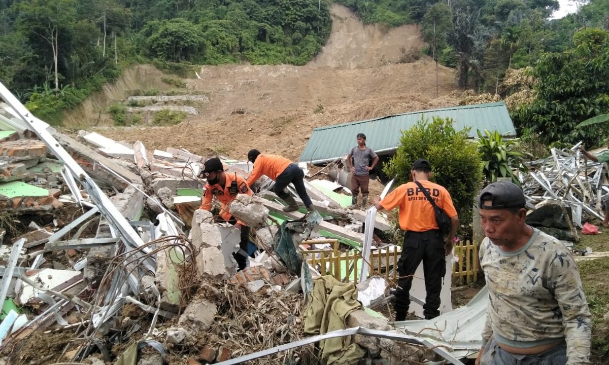 Longsor di Deli Serdang, Sumut yang terjadi pekan ini. Foto: BNPB