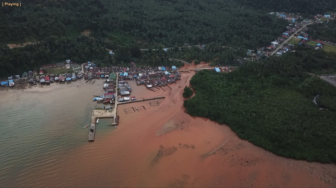 Pencemaran Limbah Sedimen Bekas Tambang di Desa Lafeu, Bungku Pesisir, Morowali, Sulawesi Tengah. Foto: WALHI Sulteng