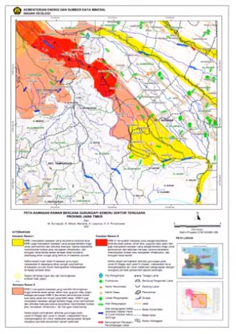 Peta kawasan bencana Semeru
