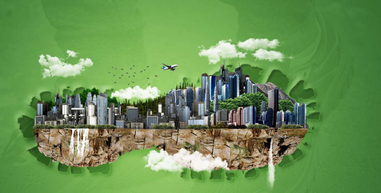 ILustrasi. Jangan sampai pembangunan kota mengorbankan kelestarian alam dan menimbulkan permasalahan lingkungan baru. Ilustrasi: Hidayaturohman/Mongabay Indonesia