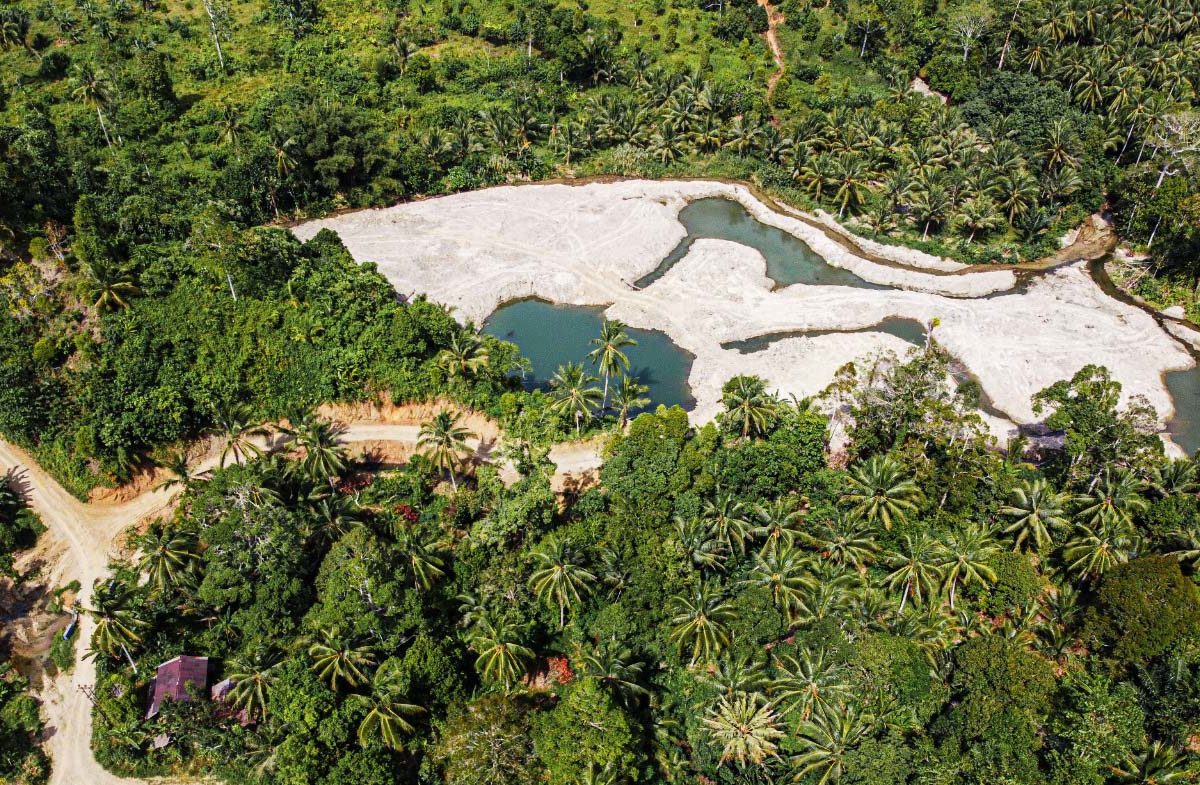 Wilayah yang sudah diekspolorasi perusahaan tambang emas di Desa Kasimbar, Dusun Toriapes. Foto: Jatam Sulteng 