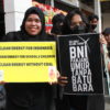 Desakan dari generasi muda agar BNI lepas dari pembiayaan batubara. Foto: Barita News L/ Mongabay Indonesia