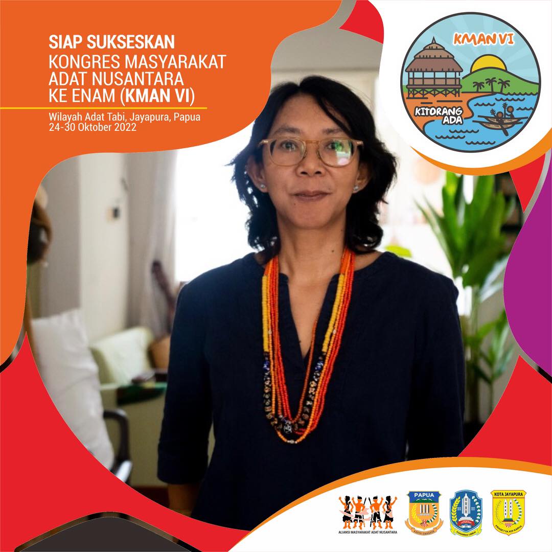 Mina Setra, Deputi Sekjen AMAN saat ini yang akan ikut dalam pemilihan Sekjen AMAN 2022-2027. Foto: dari Facebook Mina Sestra
