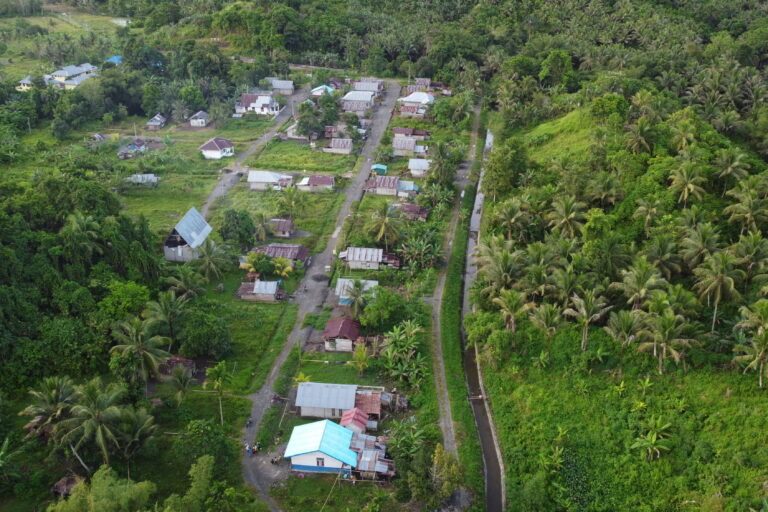Suasana Dusun Tukur-ukur dari udara. Foto: Christ Belseran/ Mongabay Indonesia