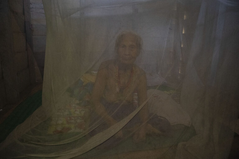 Nenek Nanda Saleleubaja dalam kelambu. Foto: Jaka HB/ Mongabay Indonesia