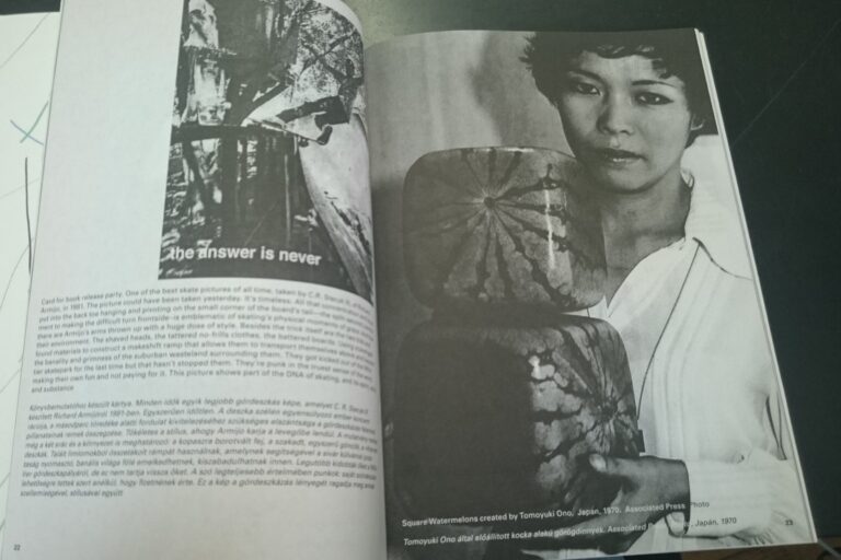 Semangka kotak dan Tomoyuki Ono, 1970 | Facebook JCAA -Japan Contemporary Art Association